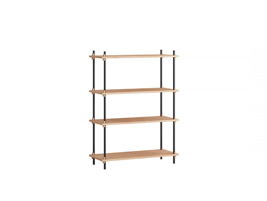 Moebe Shelving System - S.115.1.A Set in Black / Oiled Oak