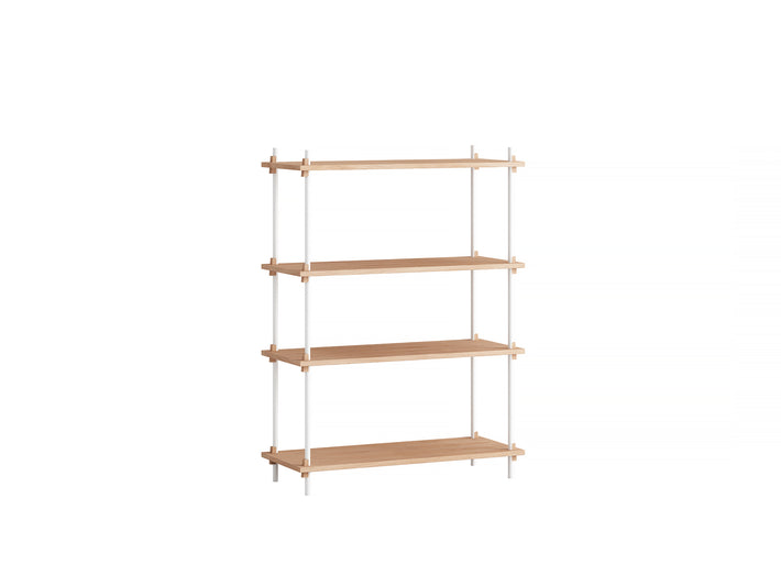 Moebe Shelving System - S.115.1.A Set in White / Oiled Oak