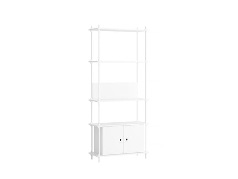 Moebe Shelving System - S.200.1.B Set in White / White Lacquered Finish