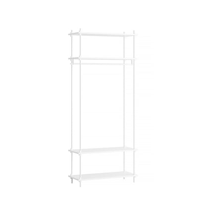Moebe Shelving System - S.200.1.F Set in White / White Lacquered Finish