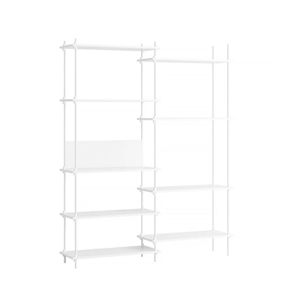 Moebe Shelving System - S.200.2.A Set in White / White Lacquered Finish