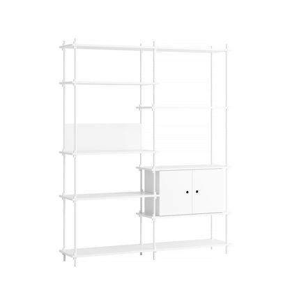 Moebe Shelving System - S.200.2.C Set in White / White Lacquered Finish