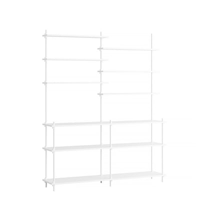 Moebe Shelving System - S.200.2.D Set in White / White Lacquered Finish