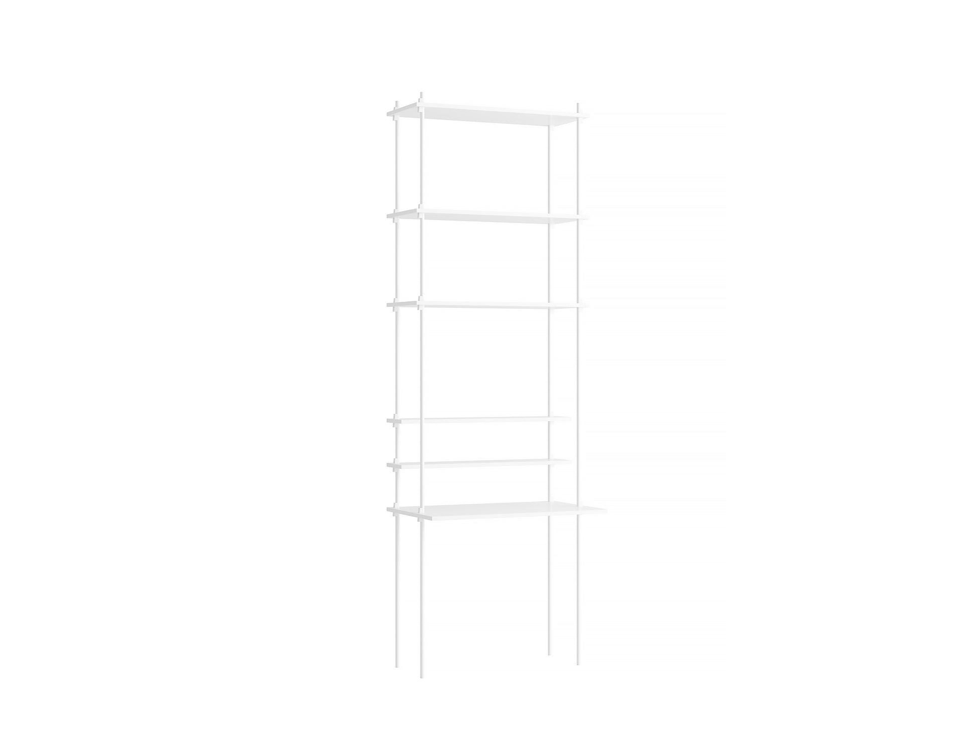 Moebe Shelving System - S.255.1.E Set in White / White Lacquered Finish