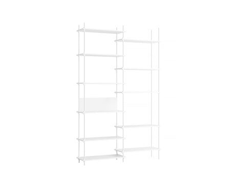 Moebe Shelving System - S.255.2.A Set in White / White Lacquered Finish