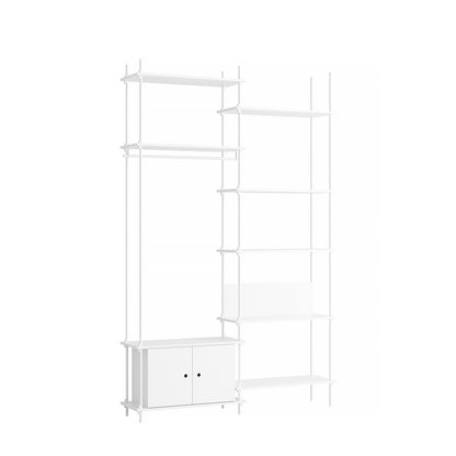 Moebe Shelving System - S.255.2.G Set in White / White Lacquered Finish