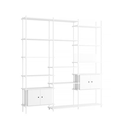 Moebe Shelving System - S.255.3.B Set in White / White Lacquered Finish