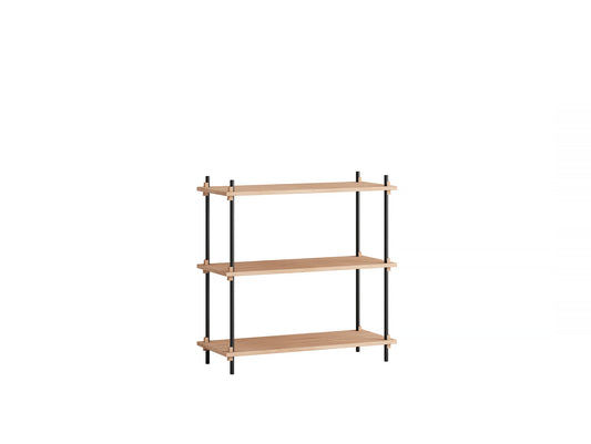 Moebe Shelving System - S.85.1.A Set in Black / Oiled Oak