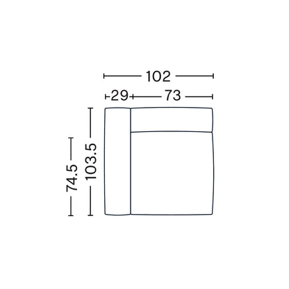 Mags Soft Sofa - Individual Modules by HAY - S1062 Module