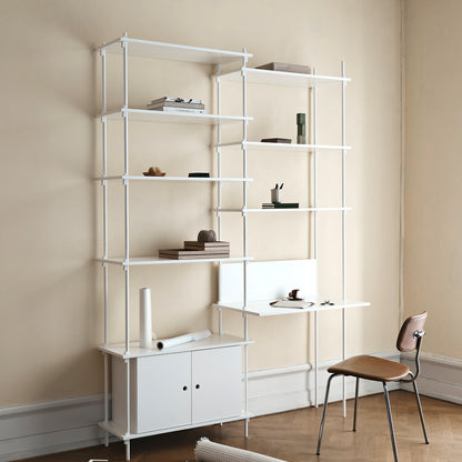 Moebe Shelving System - S.255.2.E Set in White / White Lacquered Finish