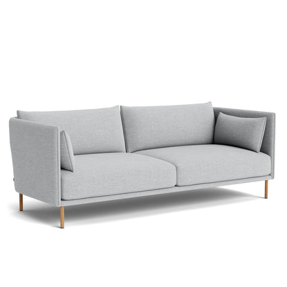 Silhouette Sofa - Mode 002, oiled oak base, fabric match piping