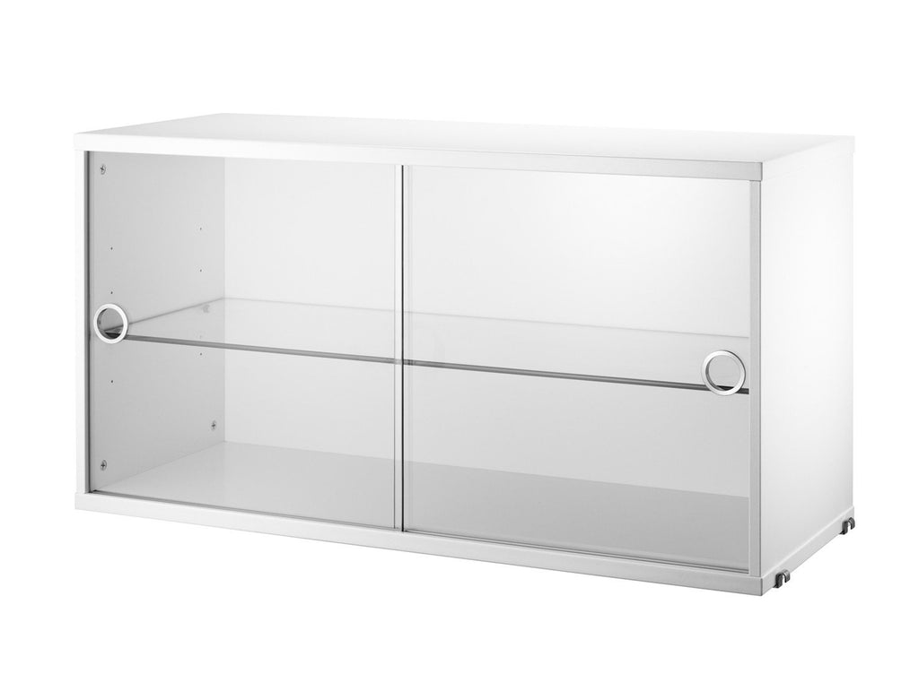 Small white glass deals cabinet