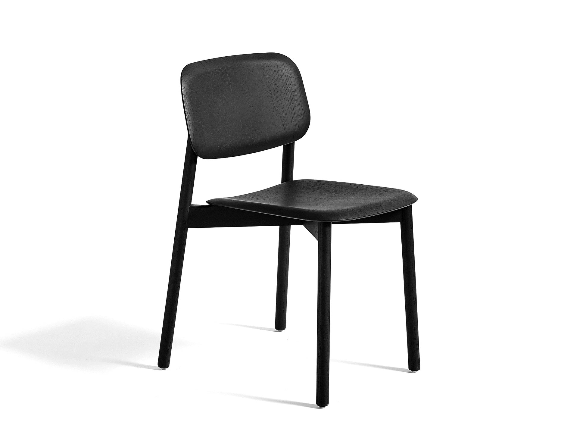 HAY Soft Edge 12 (Wood Dining Chair) - Ink Black