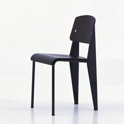 Prouvé Standard Chair by Vitra - Dark Stained Oak, Deep Black
