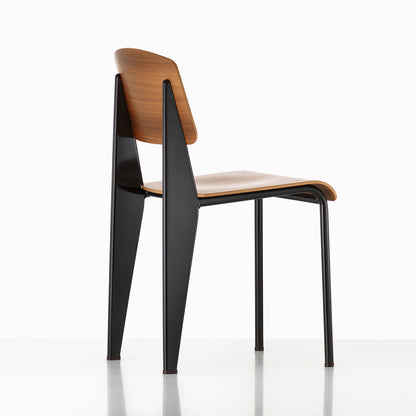 Prouvé Standard Chair by Vitra - Walnut, Deep Black