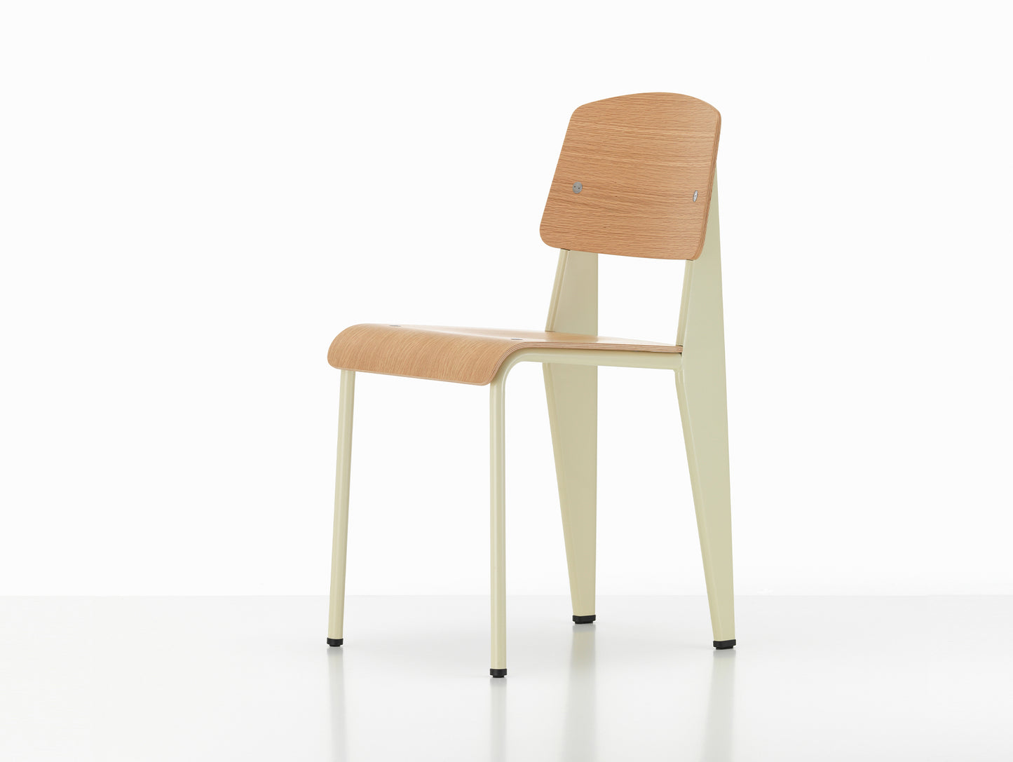 Prouvé Standard Chair by Vitra - Natural Oak, Ecru