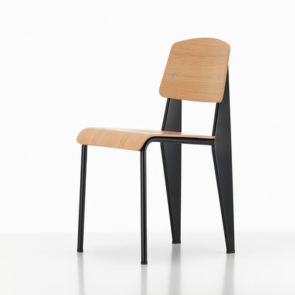 Prouvé Standard Chair by Vitra - Natural Oak, Deep Black