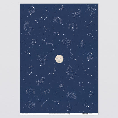 Starry Night Wrapping Paper by Wrap Stationery