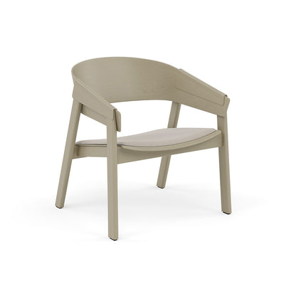 Cover Lounge Chair Upholstered by Muuto - Dark Beige Oak / Steelcut Trio 213