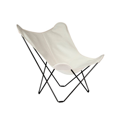 Sunshine Mariposa Butterfly Chair by Cuero - Zinc Coated Black Steel Frame / Oyster Cover