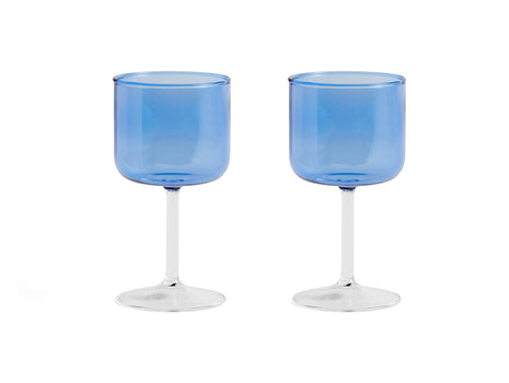 Tint Wine Glasses (Blue and Clear) - Set of 2 by HAY