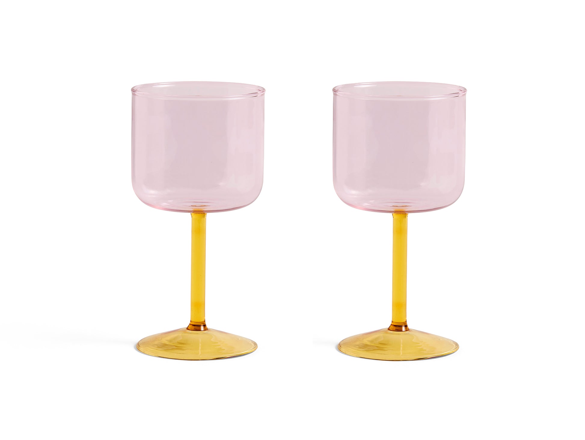 Tint Wine Glasses (Pink and Yellow) - Set of 2 by HAY