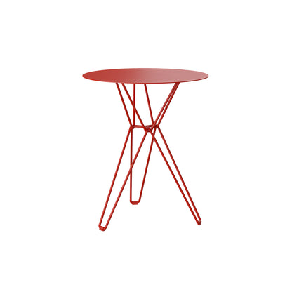 Tio Cafe Table by Massproductions - 60 cm Diameter top with 72 cm Base / Pure Red