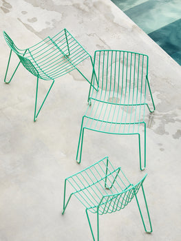Tio Easy Chair by Massproductions - Oilcloth Green