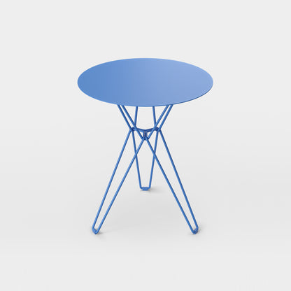 Tio Cafe Table by Massproductions - 60 cm Diameter top with 72 cm Base / Overseas Blue
