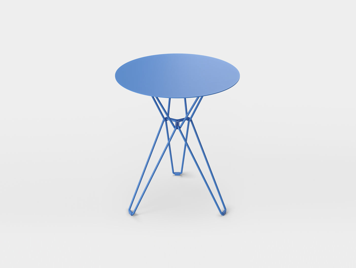 Tio Cafe Table by Massproductions - 60 cm Diameter top with 72 cm Base / Overseas Blue