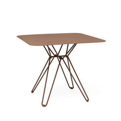 Tio Cafe Table by Massproductions - 85 cm Square top with 72 cm Base / Pale Brown