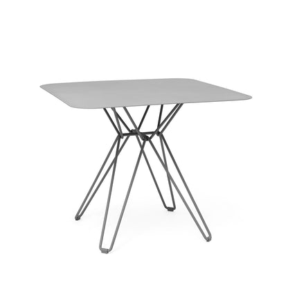 Tio Cafe Table by Massproductions - 85 cm Square top with 72 cm Base / Stone Grey