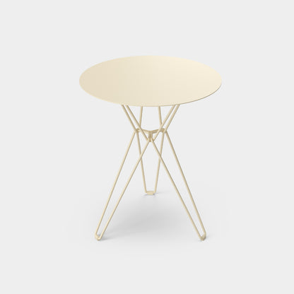 Tio Cafe Table by Massproductions - 60 cm Diameter top with 72 cm Base / Ivory