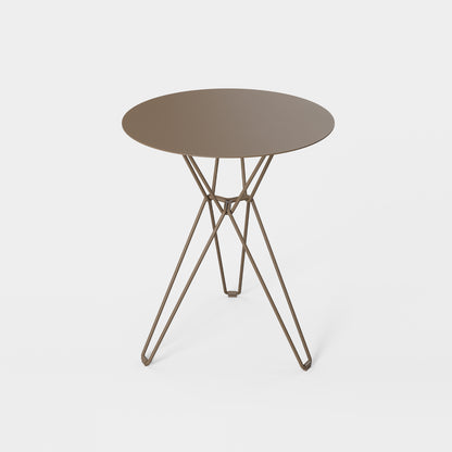 Tio Cafe Table by Massproductions - 60 cm Diameter top with 72 cm Base / Pale Brown