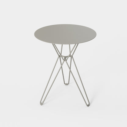 Tio Cafe Table by Massproductions - 60 cm Diameter top with 72 cm Base / Stone Grey