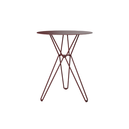 Tio Cafe Table by Massproductions - 60 cm Diameter top with 72 cm Base / Wine Red