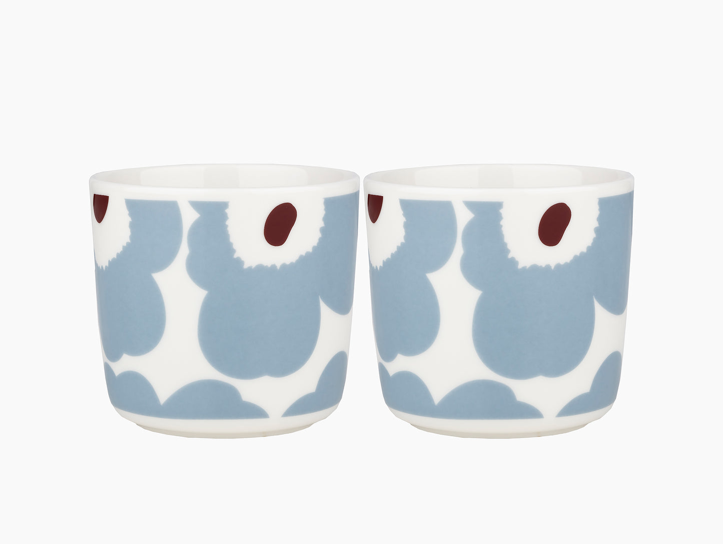 Bluegray Unikko Coffee Cup Without Handle - Set of 2 by Marimekko
