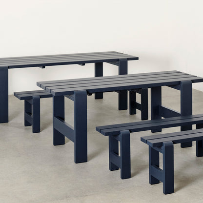 Weekday Table by HAY - Steel Blue Lacquered Pinewood