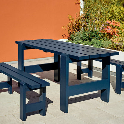 Weekday Table by HAY - Length: 180 cm / Steel Blue Lacquered Pinewood