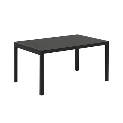 Workshop Table by Muuto - 140 x 92 cm / Black Linoleum Top / Black Lacquered Oak Base