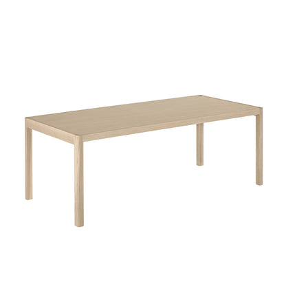Workshop Table by Muuto - 200 x 92 cm / Oak Veneer Top with Lacquered Oak Base
