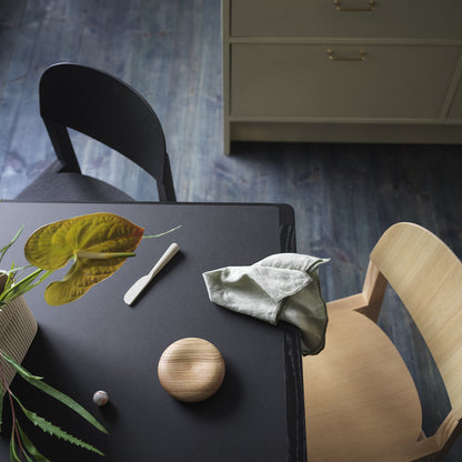Workshop Table by Muuto - Black Linoleum Top with Black Lacquered Oak Base