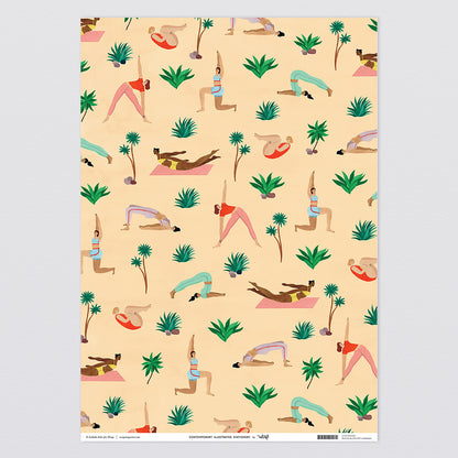 'Yoga' Wrapping Paper by Wrap