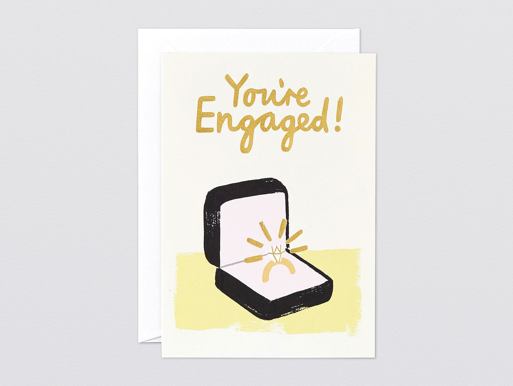 'You're Engaged' Foiled Greetings Card by Wrap
