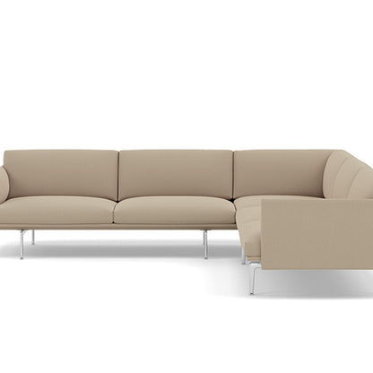 Outline Corner Sofa by Muuto - Aluminium Base / clara 248