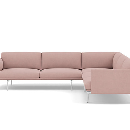 Outline Corner Sofa by Muuto - Aluminium Base / fiord 551
