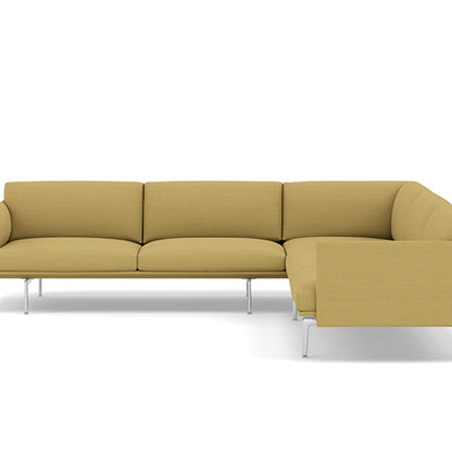 Outline Corner Sofa by Muuto - Aluminium Base / hallingdal 407