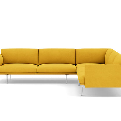 Outline Corner Sofa by Muuto - Aluminium Base / hallingdal 457