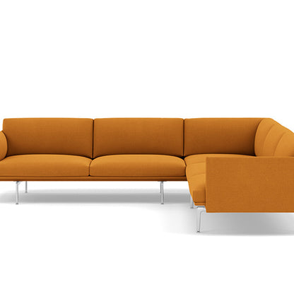 Outline Corner Sofa by Muuto - Aluminium Base / vidar 472