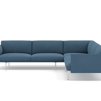 Outline Corner Sofa by Muuto - Aluminium Base / vidar 733